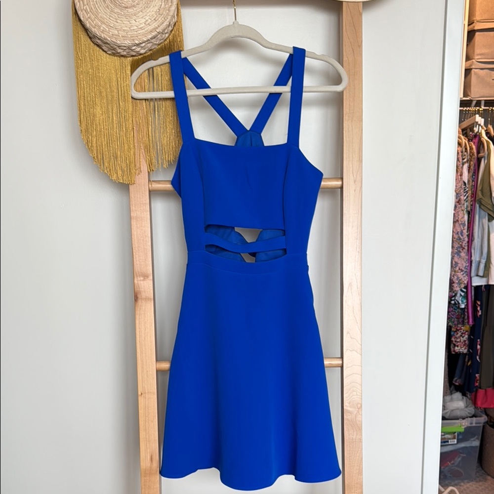 Express women’s Dress Royal Blue Cut-Out Mini Dress size 4